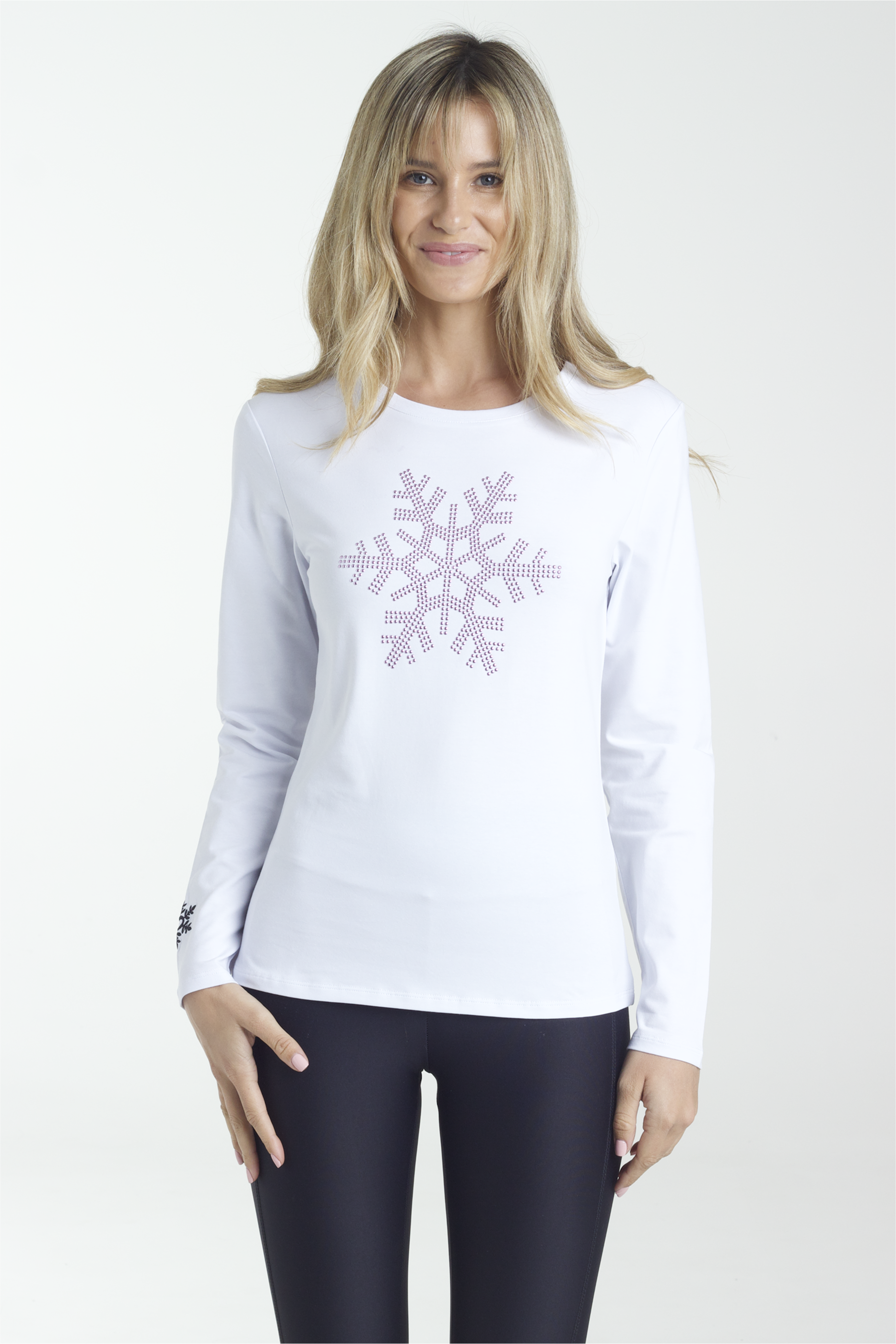 Rose Quartz Studded Snowflake Tee