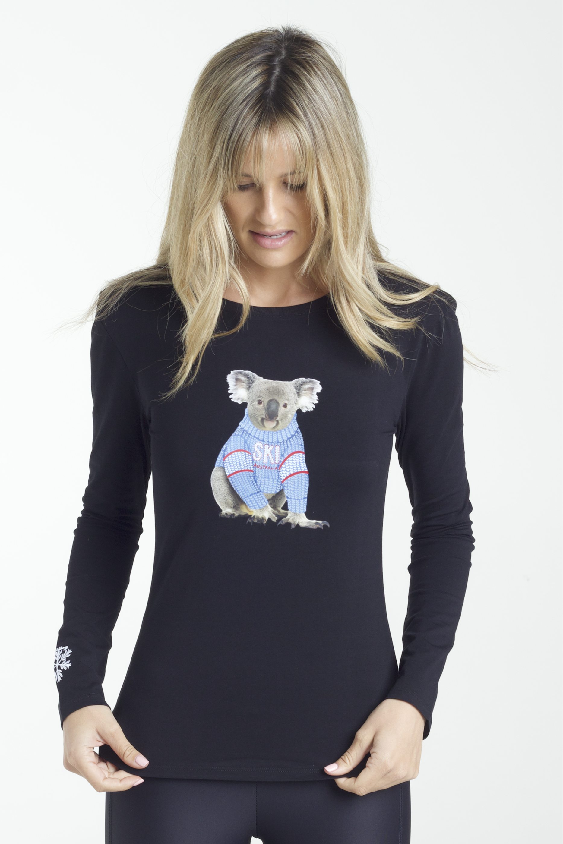 Ski koala Fundraiser  Tee Black