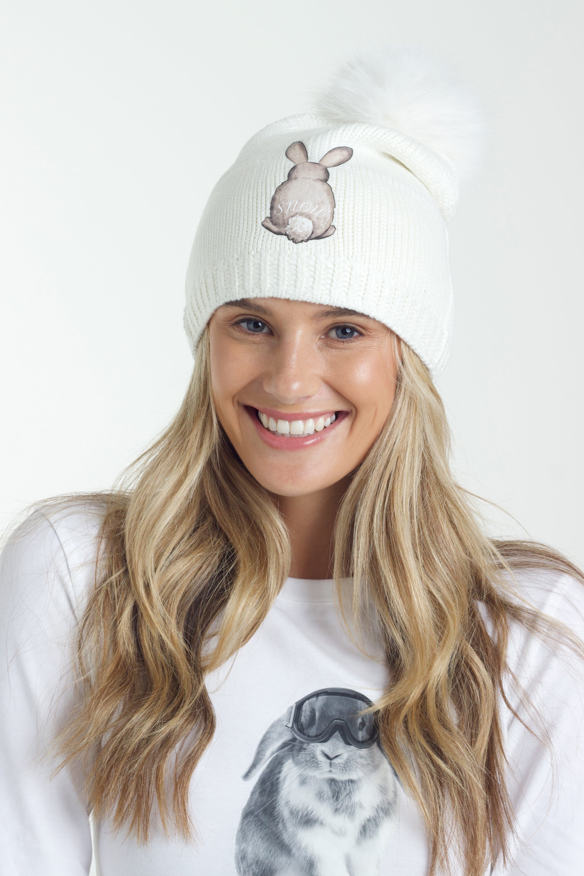 Snuxe Luxe Snowbunny Creme Beanie