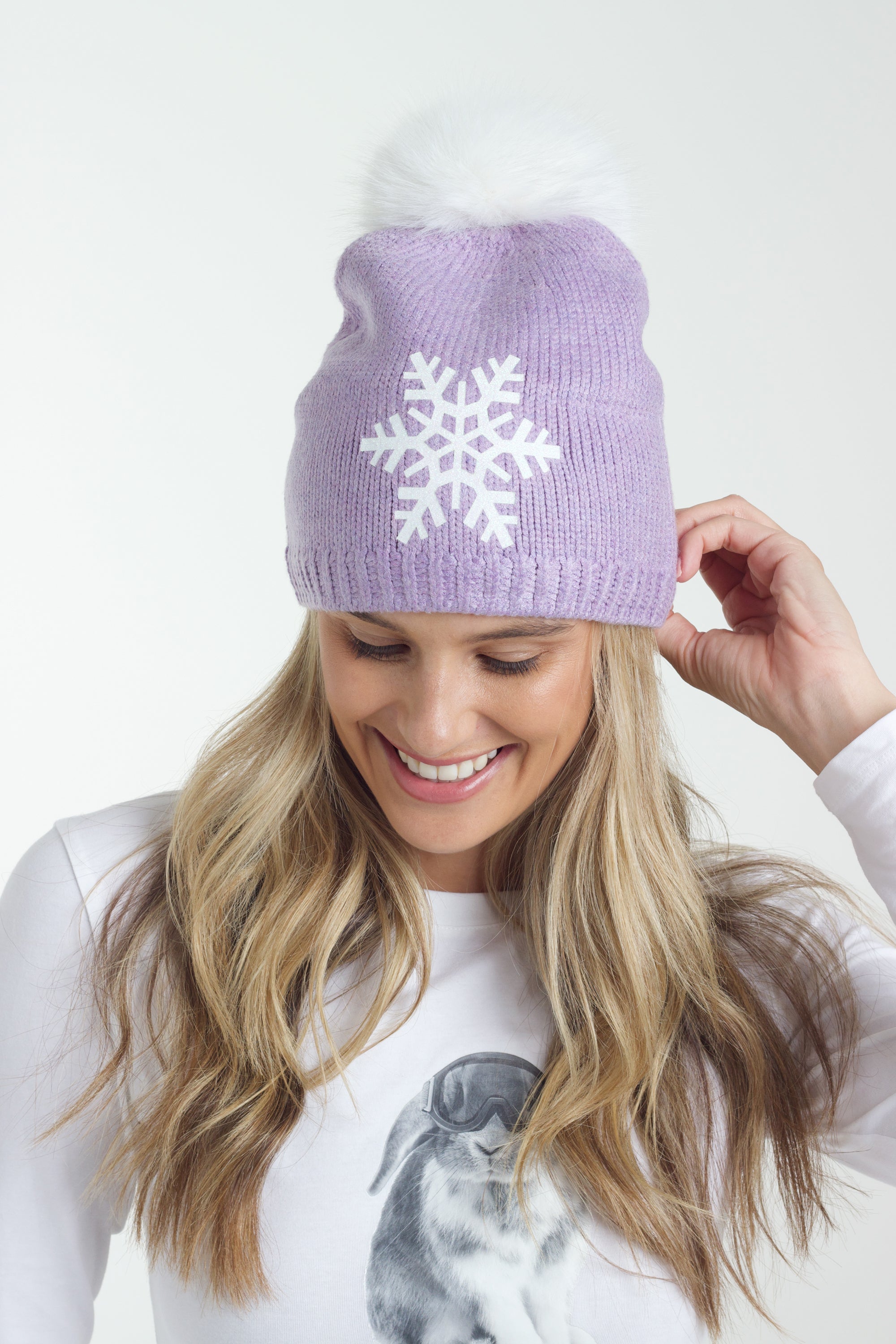 Snuxe Luxe Snowflake Beanie Lilac