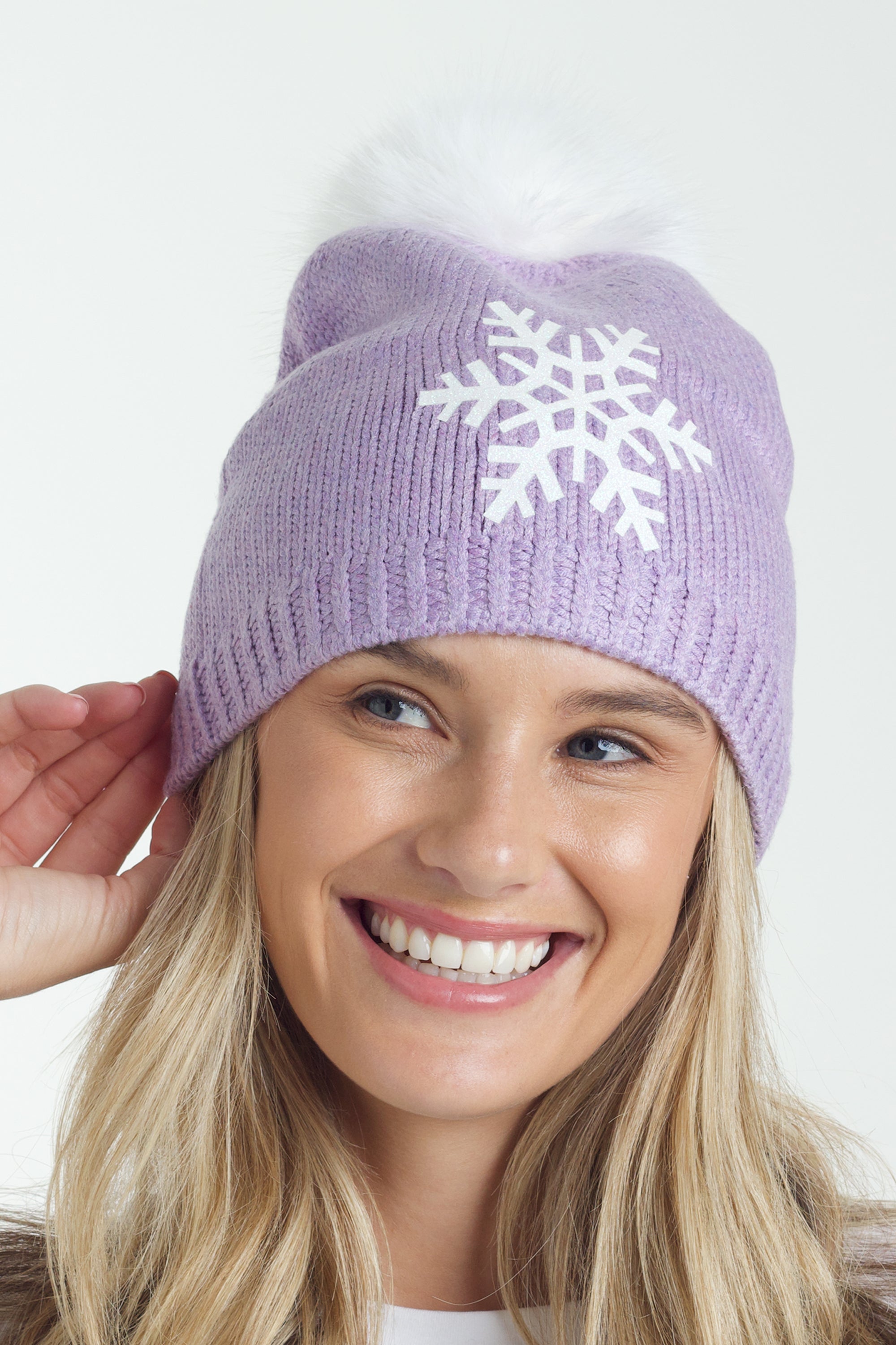 Snuxe Luxe Snowflake Beanie Lilac