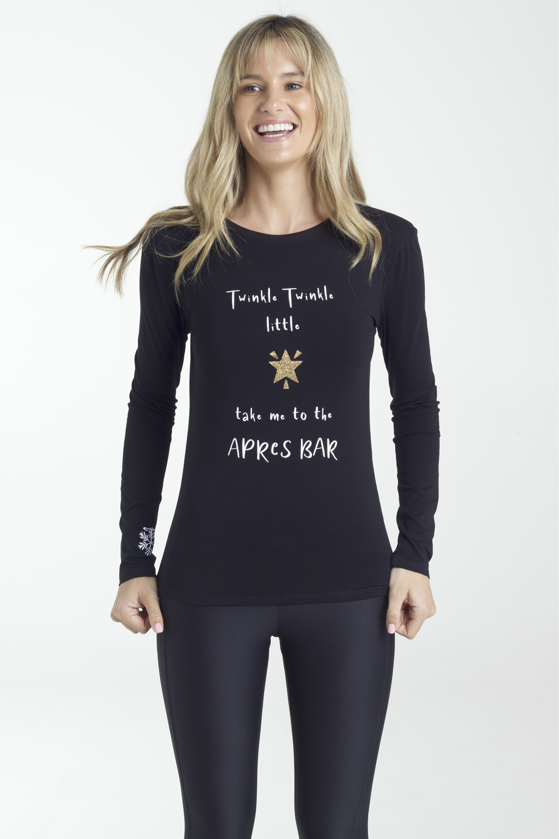The Apres Prayer Black Tee