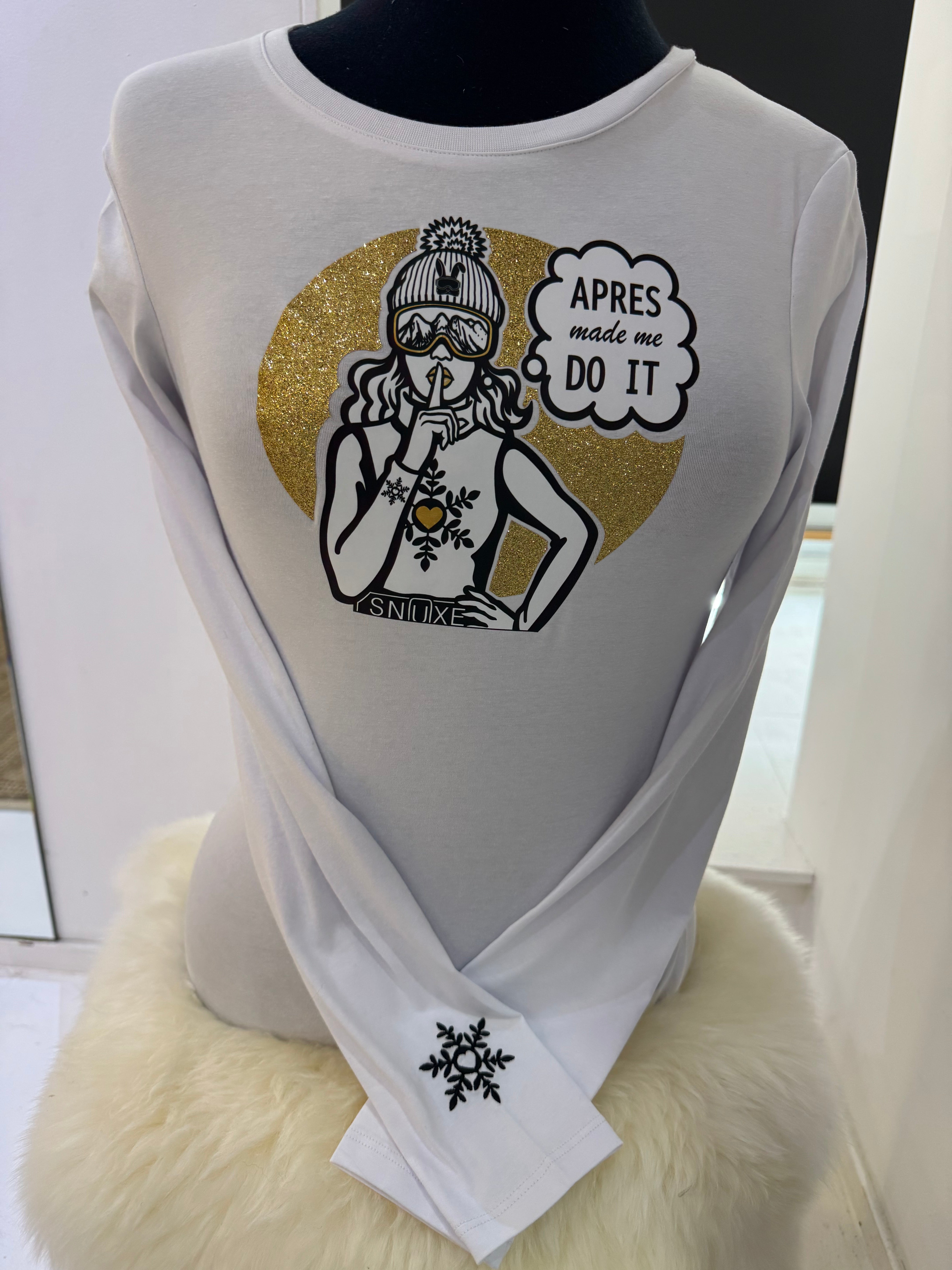 Apres Made Me Do It Tee white