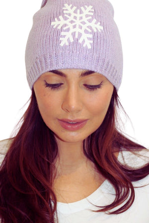 Snuxe Luxe SNOWFLAKE Beanie Lilac