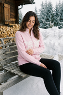 Snowflake on my Heart Pink Zip Knit