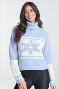 Snowflake on my Heart Blue Knit