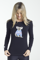 Ski koala Fundraiser  Tee Black