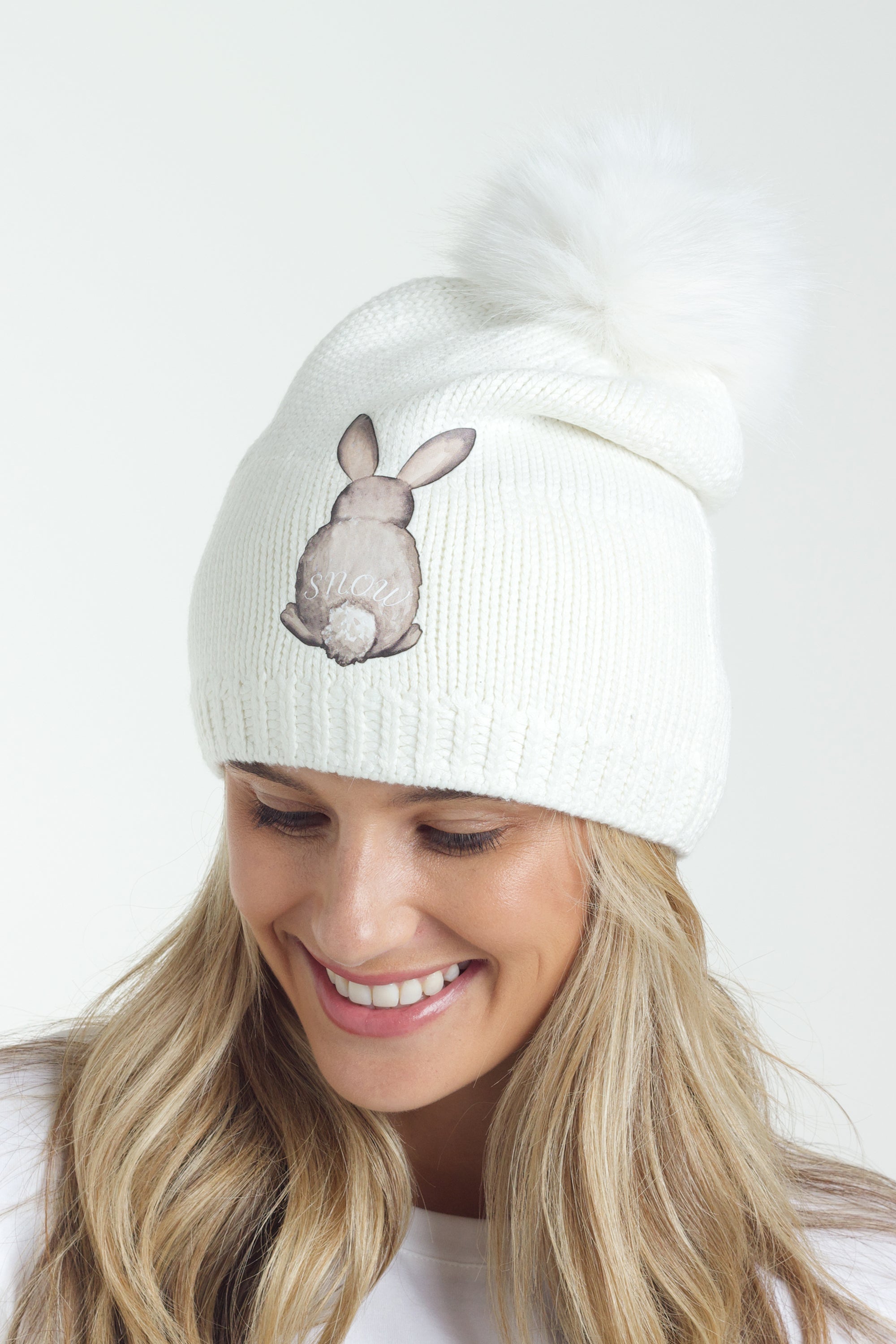 Snuxe Luxe Snowbunny Creme Beanie