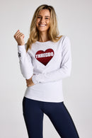 Thredbo Ski Heart Reversible Tee White