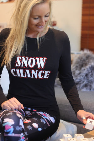 SNOW CHANCE Black Tee